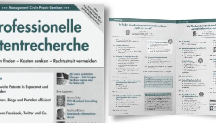Professionelle Patentrecherche - Seminar Management Circle