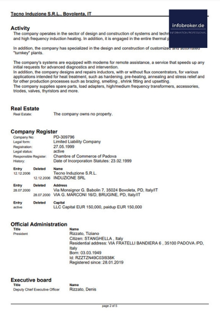 Firmenauskunft Italien – Bild 3