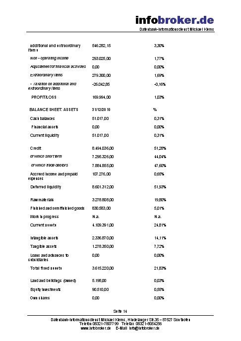 Bilanz italienisches Unternehmen – Bild 2