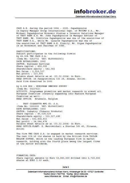 Firmenauskunft Griechenland – Bild 6
