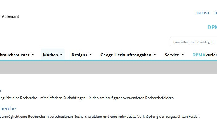 DPMAregister Markendatenbank