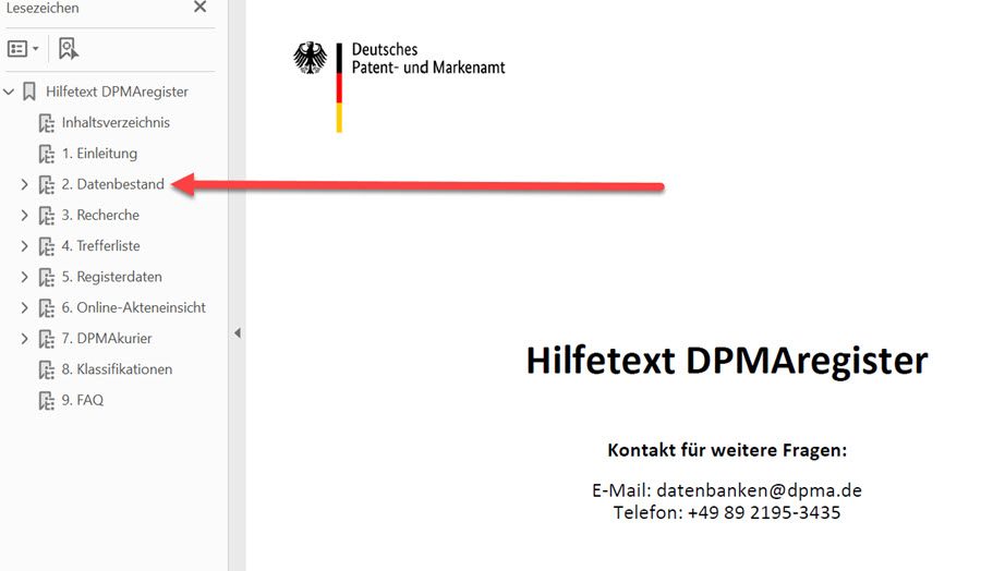 DPMAregister Hilfe