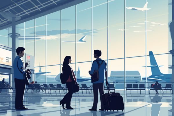 Minimalistic Illustration Style Airport & Travel