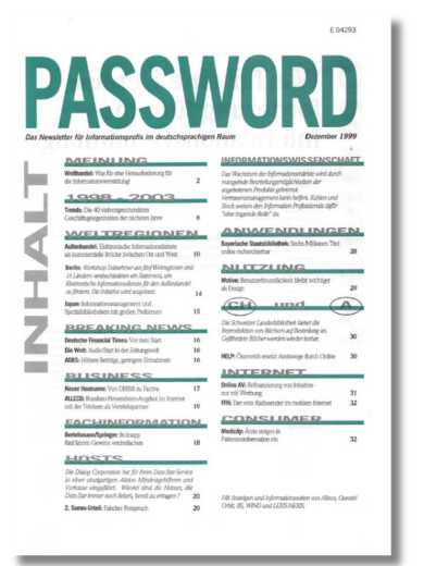 password-1999-12-390-520-schattiert PASSWORD 1999-1 - Cover - Informationsbranche Fachmagazin