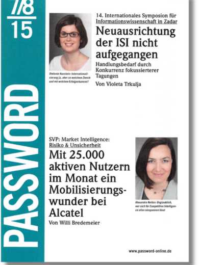 PASSWORD Ausgabe 2015-07/08 - Juli /August- Cover
