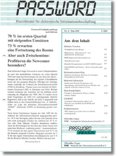 PASSWORD 1995 Ausgabe Mai Cover 