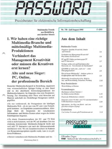 PASSWORD 1995 Ausgabe Juli/August Cover 
