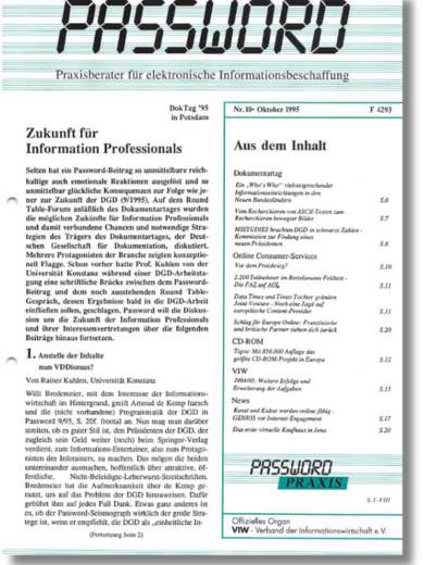 PASSWORD 1995 Ausgabe Oktober Cover 