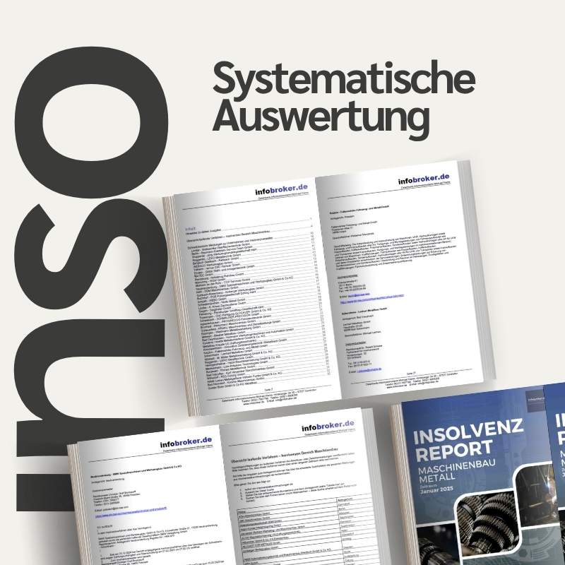 Insolvenz Report Maschinenbau / Metall - November 2025