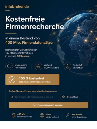 Kostenfreie Firmenauskunft Pre-Search