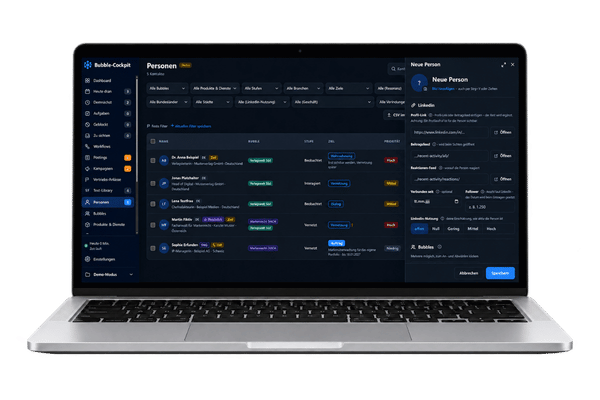 Bubble Cockpit - LinkedIn intelligent nutzen